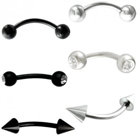 Curved Barbell mit Kugel oder Cone