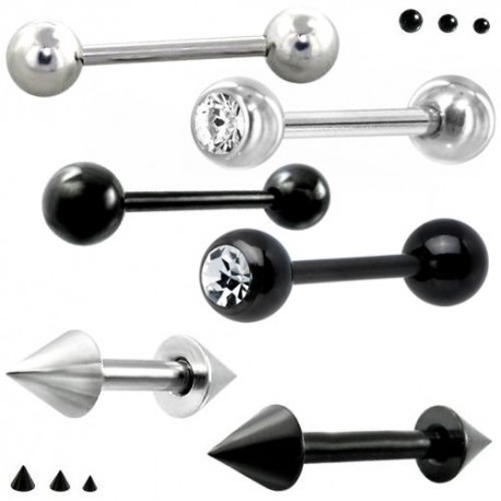 Straight Barbell mit Kugel oder Cone