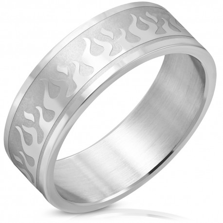 Edelstahl Ring Flamme Feuer