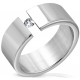Edelstahl Ring mit Zirkonia