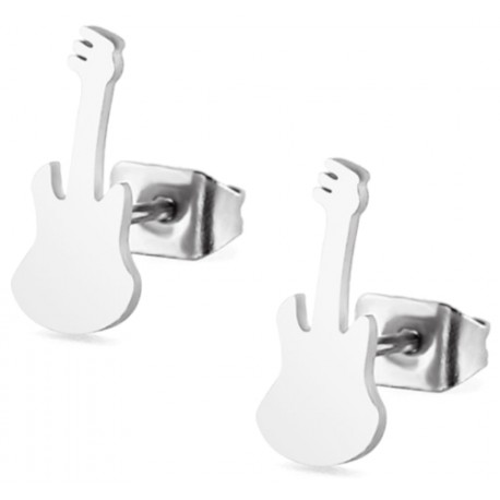 Edelstahl Ohrstecker Gitarre