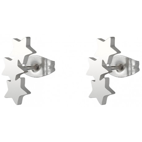 Edelstahl Ohrstecker Sterne