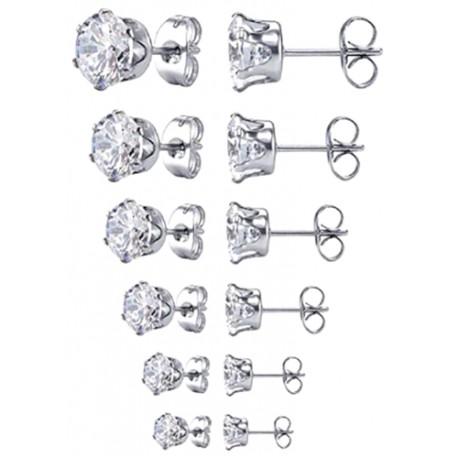 Herren Ohrstecker mit Zirkonia