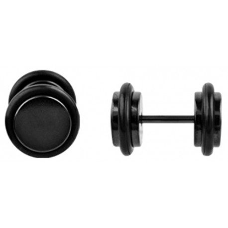 Edelstahl Fake Plug Flesh Tunnel mit Gummiring