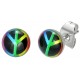Edelstahl Ohrstecker Peace