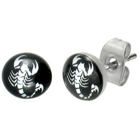 Edelstahl Ohrstecker Skorpion