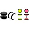 Edelstahl/Acryl Fake Plug Flesh Tunnel Gummiring