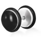 Edelstahl Fake Plug Flesh Tunnel schwarz